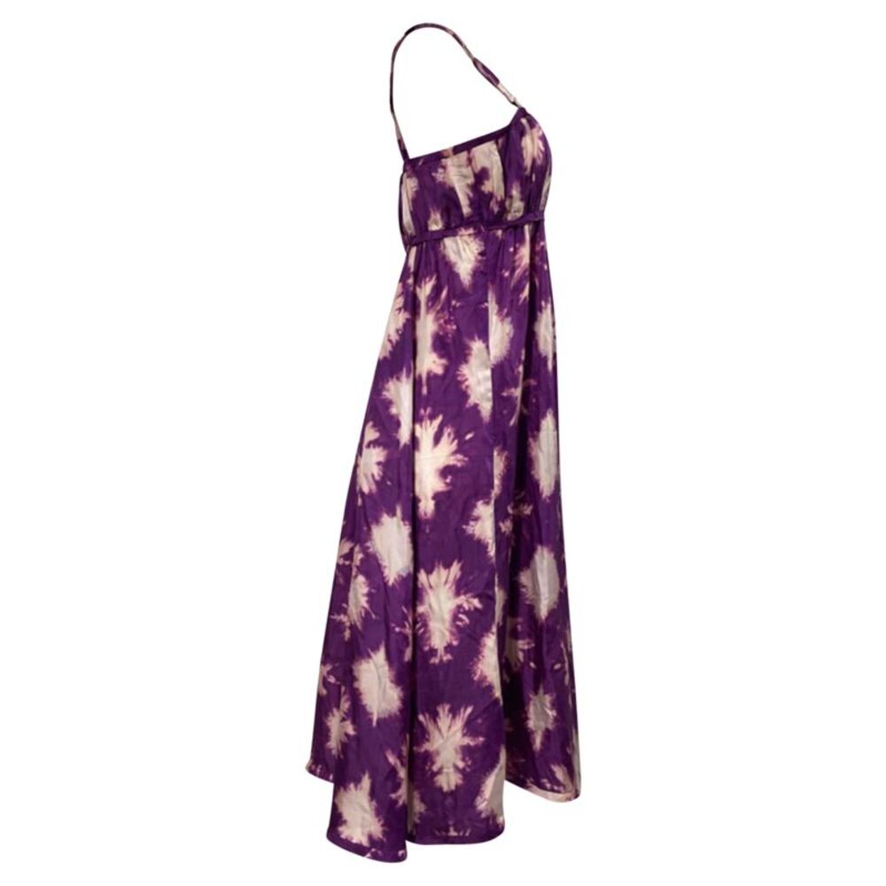 Ulla Johnson Penelope Printed Maxi Dress in Purple Silk - Picture 2 of 10